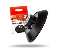 Maxshine 3” Universal Black RO Polisher Backing Plate - Durable One-Piece Molded Design, High-Elasticity PU with Hook & Loop Fastening - Fits Foam, Wool & Microfiber Pads