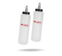 Maxshine 400ml Dispenser Bottle with Self-Cleaning Cap (2-Pack) - Universal Compound, Polish & Wax Squeeze Bottle - Chemical-Resistant HDPE - Leak-Proof & Easy-Flow Detailing Accessory