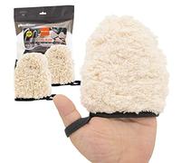 Maxshine Microfiber Wash Mitt - - Finger Wheel Car Wash Mitt and Dusting Mitt for Car Detailing, 2pcs/Pack Car Wash Glove for Small Areas, Car Detailing Accessories and Supplies