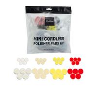 MaxShine Mini Cordless Polisher Pads Kit - Complete 1.5" & 2" Foam, Wool & Microfiber Pads Set - Cutting, Polishing & Finishing Pads for Mini Polishers - Professional Paint Correction Kit
