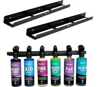 Maxshine Universal Detailing Spray Bottle Holder (2-Pack) - Wall-Mounted Organizer Rack Holds 8 Spray Bottles - Lightweight, Durable Storage Accessory for Mobile Car Detailing & Garage Use