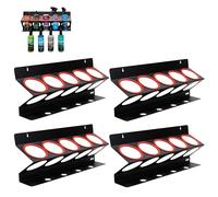 Maxshine Universal Detailing Spray Bottle Holder (4-Pack) - Mobile Detailing & Car Garage Organizer, Holds 5 Bottles (16/32oz) with 4 Small Holes - Lightweight Design, Easy Wall Mounting