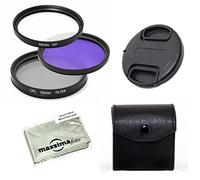 Maxsimafoto® - 46mm Filter Set, UV, CPL & FLD for Panasonic Lumix DMC-GF3, DMC-GF3, GF5, GF6, Compact System Camera Kit with 14-42mm Lumix G VARIO f/3.5-5.6 ASPH MEGA OIS Lens. G3, GF3, GF5, GF6.