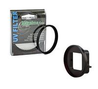 Maxsimafoto - 58mm UV filter & Aluminium Alloy UV Lens Filter Ring Adapter for GoPro Hero 3 Camera Standard Housing - Anodized Black