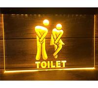 MAXSMLZT Toilet LED Neon Sign Washrooms Neon Light Restrooms Led Neon Light Sign Men's Left Women's Right Unisex Lavatory Light up Signs,Q,40 * 30cm