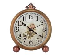 Maxspace Rose Alarm Clock, 4-Inch Classic Silent Non-Ticking Quartz Beside Clock, Retro Table Clocks for Office Bedroom Living Room Indoor Decoration (Rose)