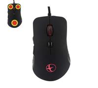 Maxspace Wired Gaming Mouse, Ergonomic Programmable USB Heated Mouse, 6 Buttons, 2400 DPI, Black