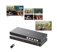 MAXSQUARE 4K 30Hz HDMI Matrix Video Wall Controller Multiviewer 4x4 Seamless Switcher, Support HDMI 1.4, PIP/PBP/POP & Flip, Software Control, TAA Compliant