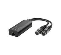 MAXSQUARE Dante Audio 2-Channel Analog Input Adapter, 2 in, PoE, Analog Audio, Aluminum Housing, Dual Power Options, TAA Compliant (MSQ-3200D)