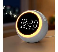 Maxstar Smart Digital Alarm Clock with 25 Soothing Sounds Machine,Night Light, Snooze, Timer, Adjustable Volume & Brightness, Bedside Alarm Clock for Kids, Girls, Adults, Bedroom,White Noise for Sleep