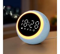 Maxstar Smart Digital Alarm Clock with 25 Soothing Sounds Machine,Night Light, Snooze, Timer, Adjustable Volume & Brightness, Bedside Alarm Clock for Kids, Girls, Adults, Bedroom,White Noise for Sleep
