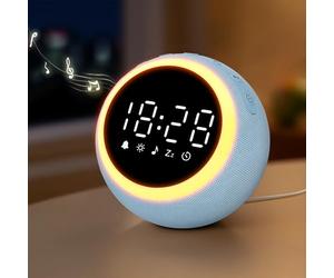 Maxstar Smart Digital Alarm Clock with 25 Soothing Sounds Machine,Night Light, Snooze, Timer, Adjustable Volume & Brightness, Bedside Alarm Clock for Kids, Girls, Adults, Bedroom,White Noise for Sleep