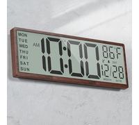 MAXSTAR14.5'' Large Digital Wall Clock,Big LCD Screen Display with Jumbo Numbers,Battery Operated,Auto DST,Temperature,Date,Wall Clocks for Living Room,Bedroom,Kitchen,Desk Decor,Easy Read for Elderly