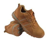 Maxsteel Mens Safety Lightweight Trainers Shoes Boots Work Steel Toe Cap Hiker Ankle Leather (SAND, uk_footwear_size_system, adult, men, numeric, medium, numeric_13)