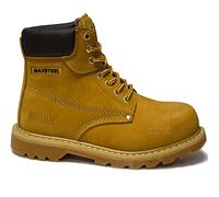 MAXSTEEL Mens Work Safety Shoes Leather Boots Steel Toe Cap Ankle Boots Shoes Trainers (UK 9)