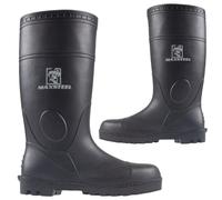 MAXSTEEL Safety Wellingtons Boots Work Rigger Waterproof S5 CE Steel Toe Cap & Midsole Tough Durable Grip Wellies (BLACK, UK Footwear Size System, Adult, Men, Numeric, Medium, 8)