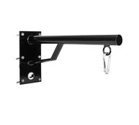 MAXSTRENGTH 2FT Heavy Duty Wall Mount Boxing Punch Bag Bracket with Chain & Carabiner Hook - Steel Hanging Frame for Kickboxing, MMA, Muay Thai, Home Gym Training - Rust-Resistant Powder-Coated Finish