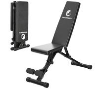 MAXSTRENGTH Adjustable Weight Bench Foldable for Multifunctional Home Exercise Gym Workout Utility Incline Decline Flat Bench Press for Full Body Workout Fitness Training Black