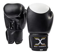 MAXSTRENGTH Boxing Gloves for Training & Muay Thai | Mitts for Sparring, Kickboxing, Fighting | Great for Heavy Punch Bag, Grappling Dummy Double End Speed Ball & Focus Pads Punching