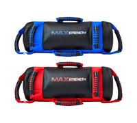 MaxStrength Boxing Power Bag Filled Sand Bag 5kg, 10kg, 15kg, 20kg Cross Fit Exercise Training MMA Weight Bags (Black/Blue, 15kg)