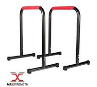 MAXSTRENGTH Dipping Station Push Ups Stand Dip Bar, Stable Dip Stand Parallel Bar for Total Body, Strength Training, Perfect for Home and Garage Gym Exercise Equipment