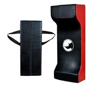 MAXSTRENGTH Double Rugby Tackle Shield - Curved Training Pad with Back Handles & Zip - Impact Resistant - Black/Red or Black/White (Black/Red)