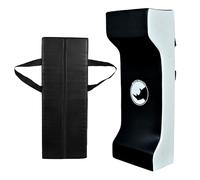 MAXSTRENGTH Double Tackle Shield | 90cm Contoured Hit Pad | Training Aid for Rugby Union, League & Coaching Drills | Back Handles, Zip Closure | Black/White