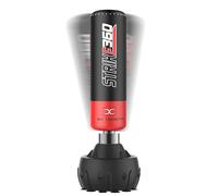 MAXSTRENGTH Free Standing Punch Bag 6FT Heavy Duty Boxing & Kickboxing Pedestal Base Training Bag 360° Strike Target MMA Muay Thai Martial Arts Home Gym Equipment for Men and Women (Red/Black 6FT)