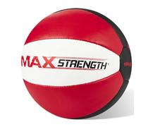 MAXSTRENGTH Heavy Duty Maya Leather Medicine Ball - No Bounce Exercise Ball for Strength Training, Core Workouts, and Fitness - Available in 10kg Weight for Home and Gym Use
