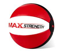 MAXSTRENGTH Heavy Duty Maya Leather Medicine Ball - No Bounce Exercise Ball for Strength Training, Core Workouts, and Fitness - Available in 12kg Weight for Home and Gym Use
