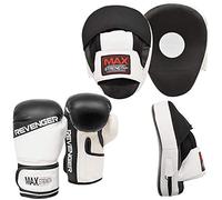 MAXSTRENGTH Max Strength MESH New PVC Focus Pads + Boxing Gloves 10oz