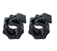 MAXSTRENGTH Olympic Bar Collars - The Ultimate Clamps for Holding Your Weights - Simply Clip And Release, Non-Slip Perfect for Pro Crossfit Strong Lifts and Olympic Training (Black)