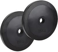 MAXSTRENGTH Olympic Bumper Plates - Rubber Coated Barbell Weight Plates - Strength Training Weight Lifting Equipment for Women and Men - Range from 7.5 x 2 = 15 kg