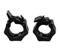 MAXSTRENGTH Olympic Spin Locks Red Dumbells Barbells Vinly 2" (Black)