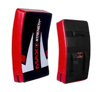 MAXSTRENGTH Professional Strike Shield for Kickboxing Training | Curved Muay Thai Kicking Pad, Strike Body Shield | Great for MMA, Martial Arts, Karate, Taekwondo, Workout (Black/Red)