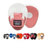 MAXSTRENGTH Punching Focus Pad Boxing punch mitt Hand Pad Kickboxing Training Martial Art Training Exercise MMA Sparring Punch Strike Pads MMA Muay Thai (Pink/White)