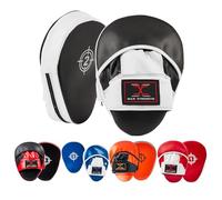 MAXSTRENGTH Punching Focus Pad Boxing punch mitt Hand Pad Kickboxing Training Martial Art Training Exercise MMA Sparring Punch Strike Pads MMA Muay Thai (Black/White)