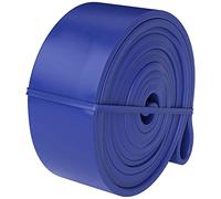 MAXSTRENGTH Resistance Band - Exercise Workout Bands for CrossFit - Yoga - Leg Stretch Mobility for Men and Women Length 208cm X Thickness: 4.5mm Width: 6.4cm Tension: 60 to 150 Pounds Blue 27-68KG
