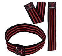 MAXSTRENGTH Resistance Hip Band, Heavy Duty Activation Band for Men or Women, Free Exercise Guide, Resistance Band for Strength Training, Weight Loss, Hip and Booty Exercise (Red/Black, Small)