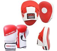 MAXSTRENGTH Revenger Mesh Red Focus Pad Boxing Gloves Red 12oz