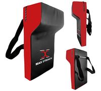 MAXSTRENGTH Rugby Hit Shield Heavy Duty Professional Grade Tackle Wedge Hit Shield Pad High Density Foam Wedge Rucking Tackle Shields (Black/Red: Pair)