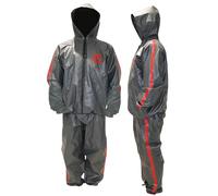 MAXSTRENGTH Sauna Suit Men Heavy Duty Sauna Sweat Track Suit Anti-Rip Fitness Workout Slimming Belt Fat Running Boxing MMA Shaper Heat Trapping Body Suit (Grey, XXL)