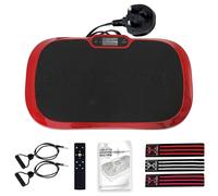 MAXSTRENGTH Ultra Thin Vibration Plate | 180 Speed Levels, Remote & Touch Screen | Bluetooth MP3 | Home Fitness Platform for Weight Loss & Muscle Toning (Black/Red)