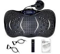 MAXSTRENGTH Vibration Plate Exercise Machine 99 Intensity Levels 5 Programs Body Shaker Fitness Platform with Bluetooth Speaker & Resistance Bands 150kg Home Gym Trainer (Black)