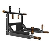 MAXSTRENGTH Wall Mounted Chin up Pull up Bar Upper Body Workout Home Gym TRX Training Hook Exercise Bracket Heavy Duty Dowels For Mounting