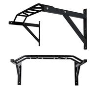 MAXSTRENGTH Wall Mounted Pull Up Bar Bracket Heavy Duty Monkey Bracket for Home Gym Multi Grip Chin Up Bar Steel Strength Training Wall Mounted Fitness Equipment