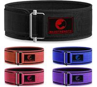 MAXSTRENGTH Weight Lifting Belt - AUTO LOCK 4” Adjustable Gym Belt for Olympic Cross Training Support for Men Women Functional Fitness Workout - Powerlifting Bodybuilding Weightlifting Belt (L, Black)