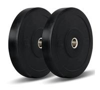 MaxStrength Weightlifting 2" Rubber Olympic Disc 5cm Weights Plates | Powerlifting Bodybuilding Home Gym Bar | Exercise Training Workout Muscles Building (10KG X2 = 20KG)
