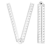 maxtachi 2 Pack Folding Ruler, Foldable Ruler 30cm, Ruler Folding Geometric Measuring School Stationery Tool, Transparent Straight Ruler Clear Ruler for Students