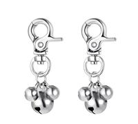 maxtachi 2 Pcs Bells for Dog Cat Collars, Extra Loud Cat Bell Collar, Triple Bell Pendant Dog Bell Collar, Jingle Bell for Cat Collar, Dog Collar Bell with Swivel Lobster Clasp, Pet Collar Accessories